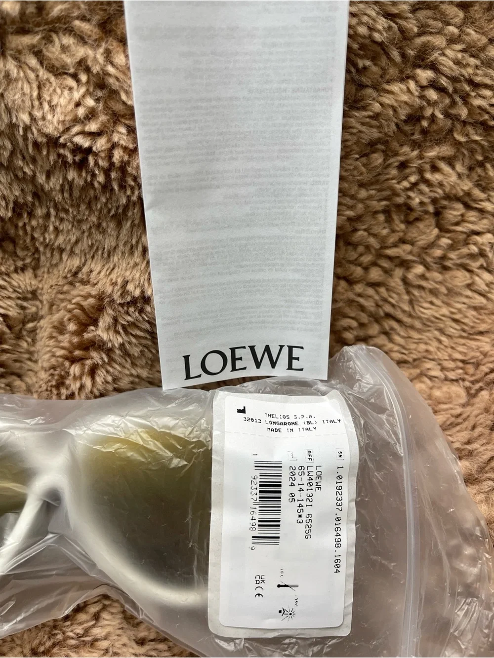 White Designer Loewe  Sunglasses with Gold Accent